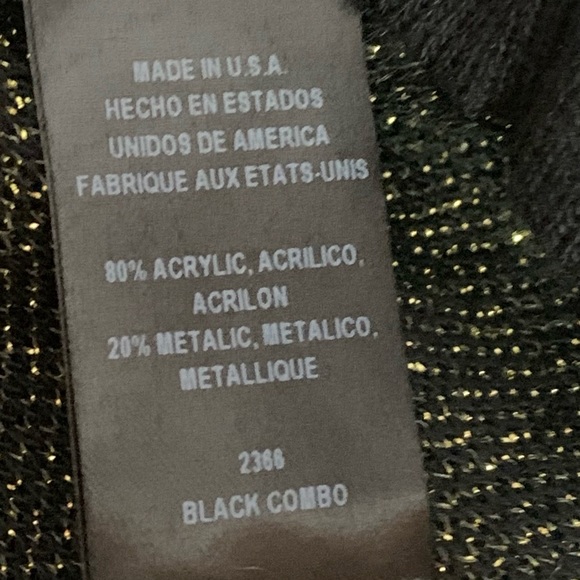 2B Bebe Womans Size Medium Black And Gold Embellished Long Sleeve Sweater New - Picture 6 of 7